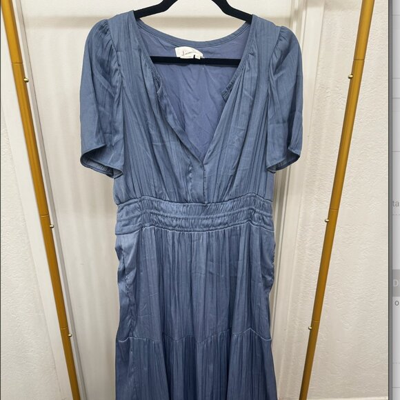 Anthropologie Somerset Maxi Dress in Slate (L) - Picture 2 of 5
